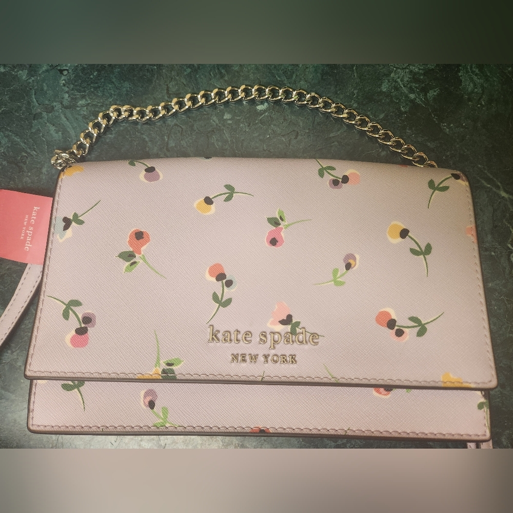 Kate Spade Pink Crossbody Bag with Floral Design - Picture 15 of 16
